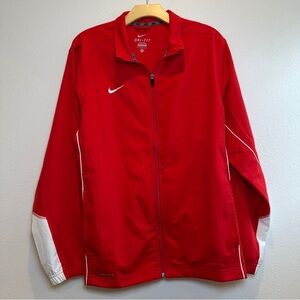 Nike Men's Red and White Windbreaker